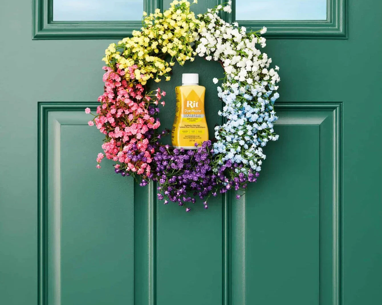 Dyed Faux Baby's Breath Wreath