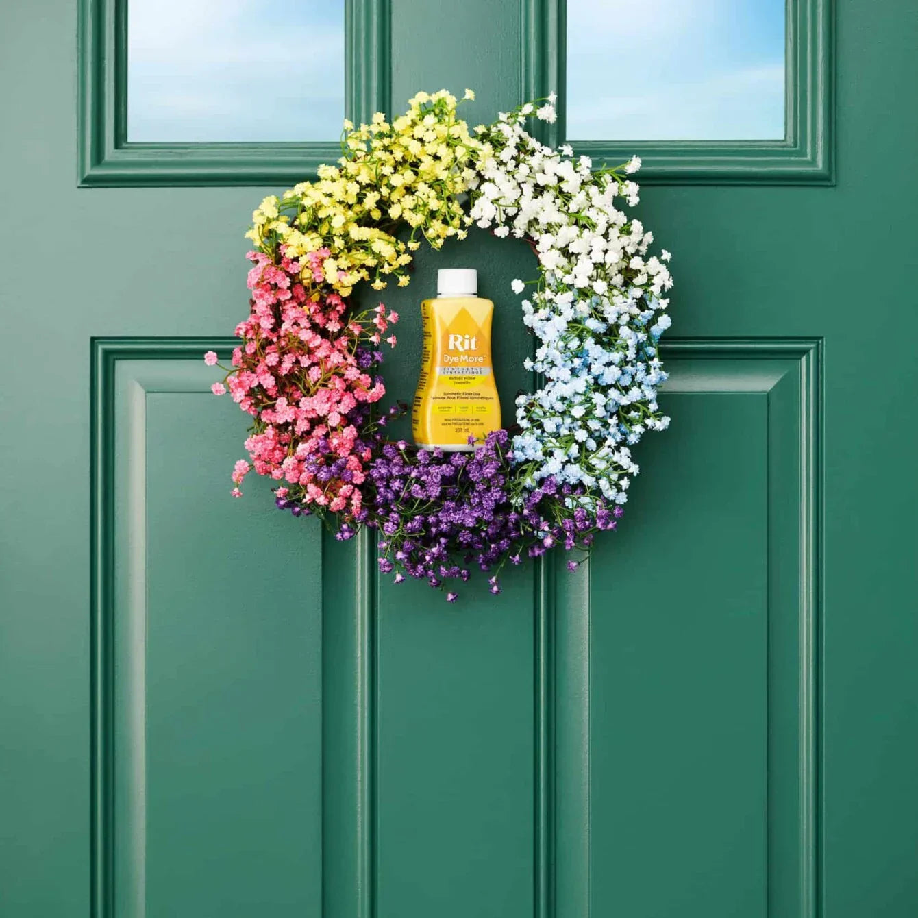 Dyed Faux Baby's Breath Wreath