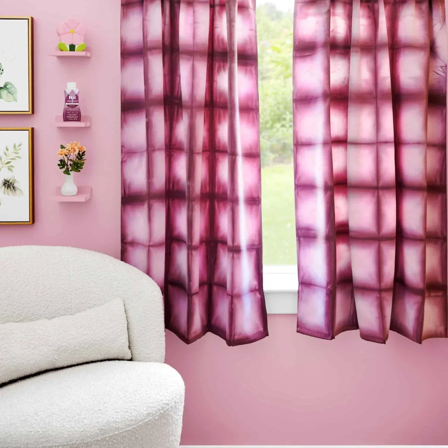 Plumberry Shibori Black Out Curtains