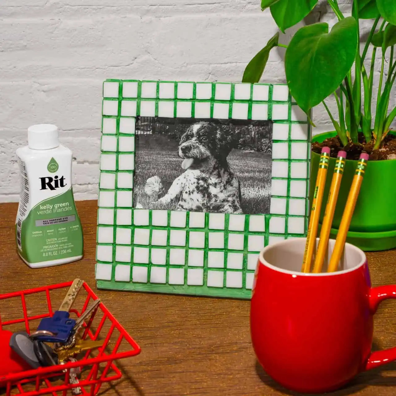 Green Grout Tiled Picture Frame – Rit Dye UK