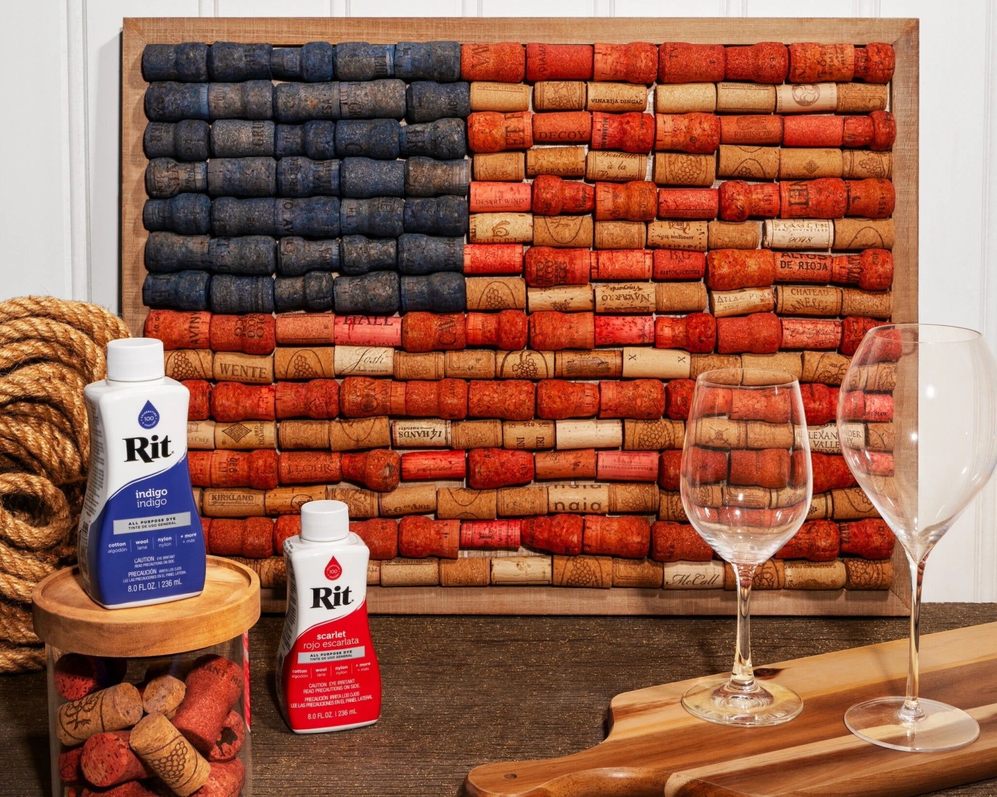 Dyed Wine Cork Flag