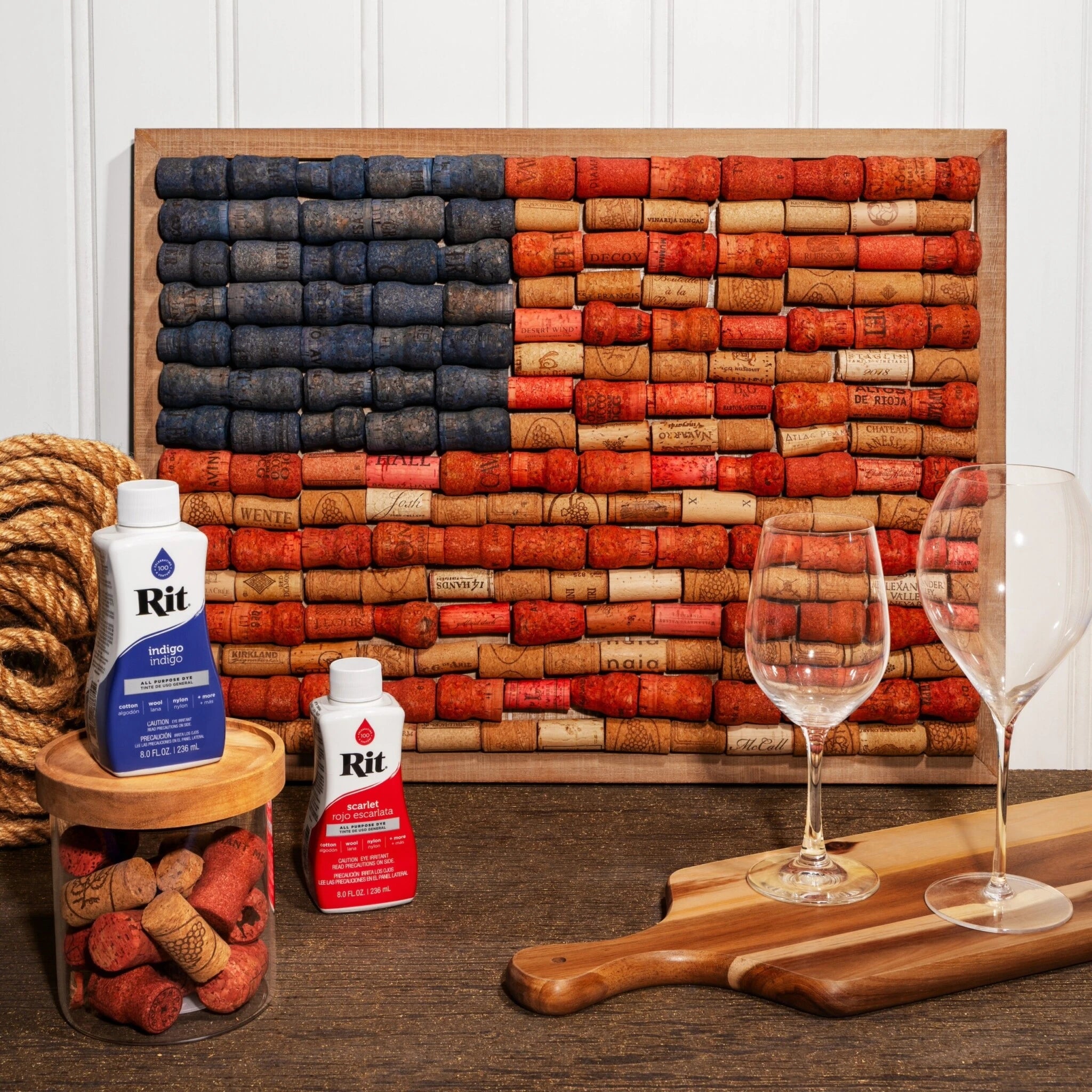 Dyed Wine Cork Flag