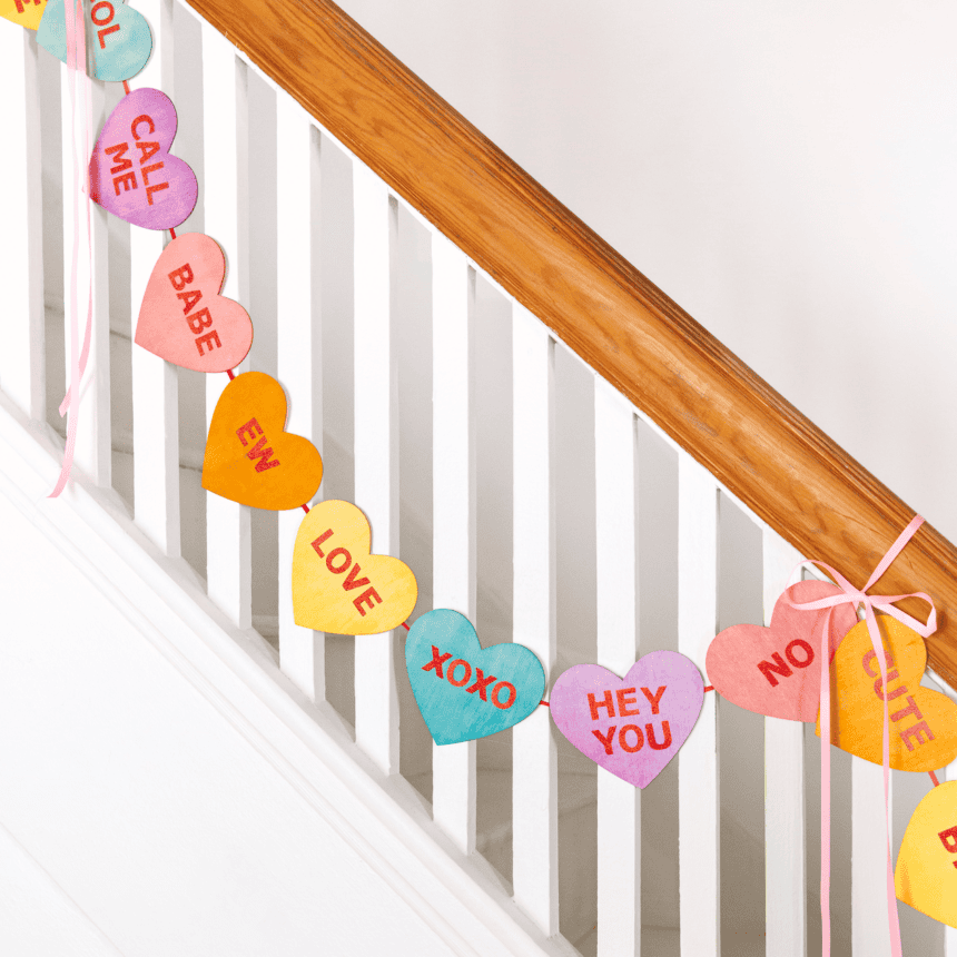 Conversation Hearts Valentine's Day Garland
