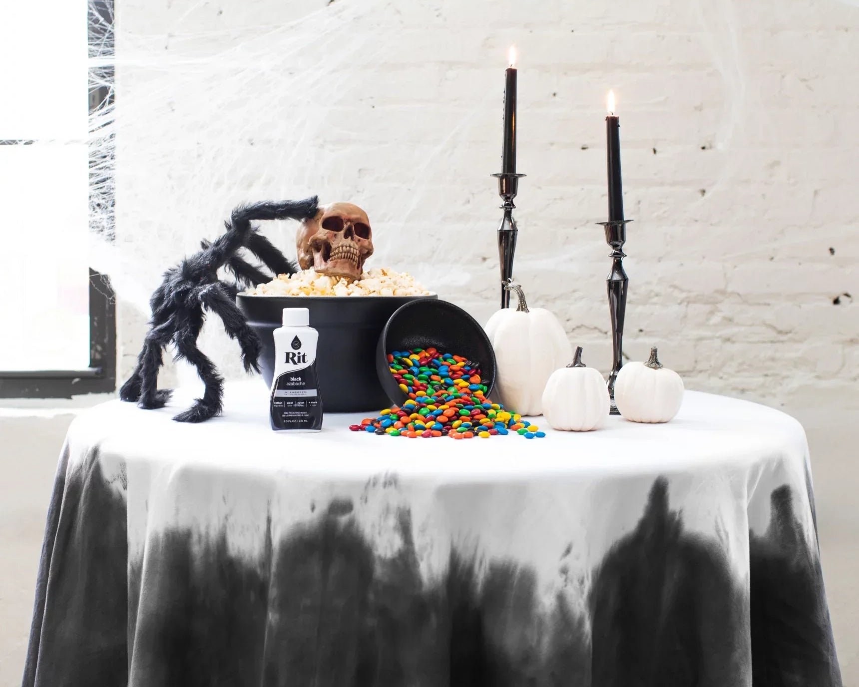 Dip Dyed Halloween Tablecloth