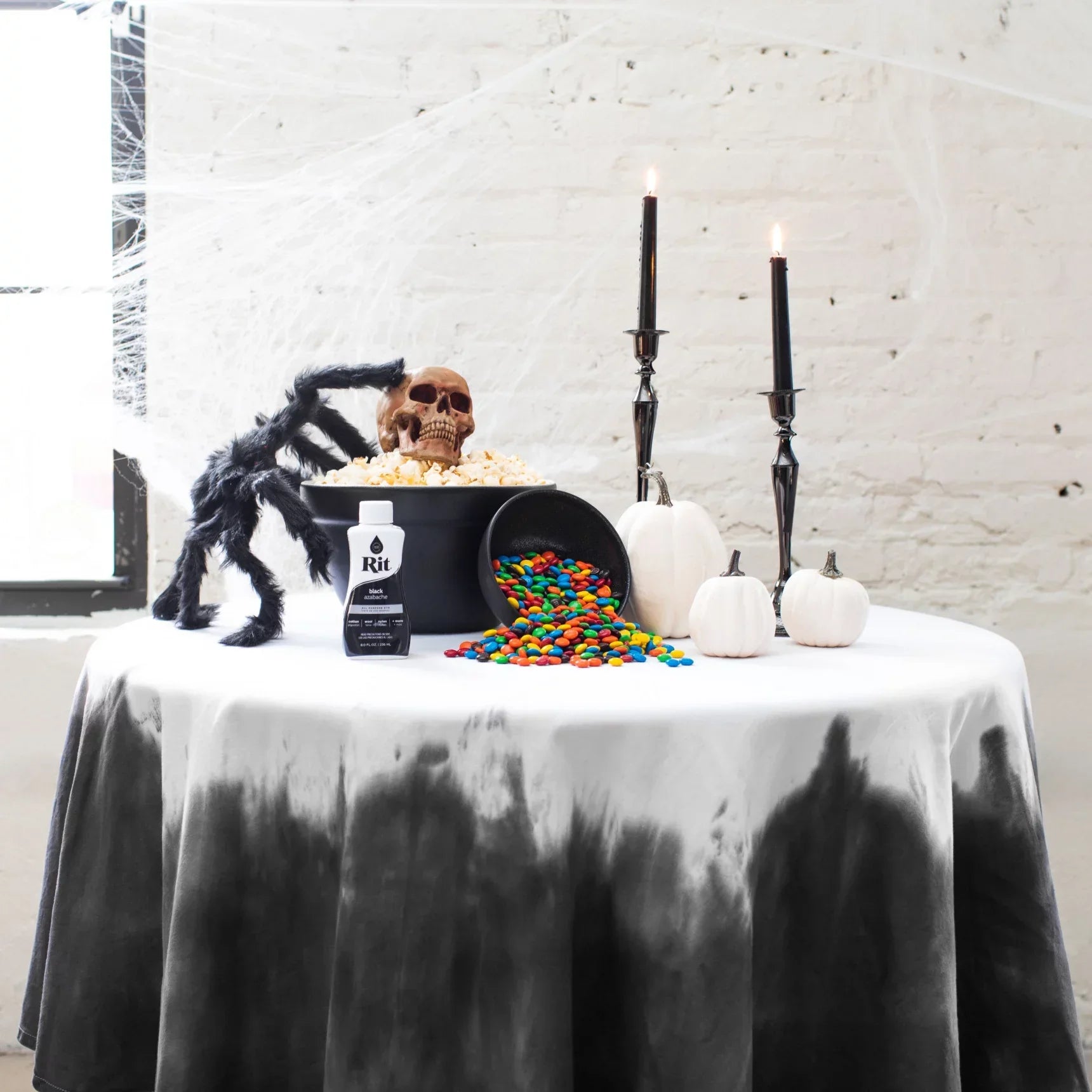 Dip Dyed Halloween Tablecloth