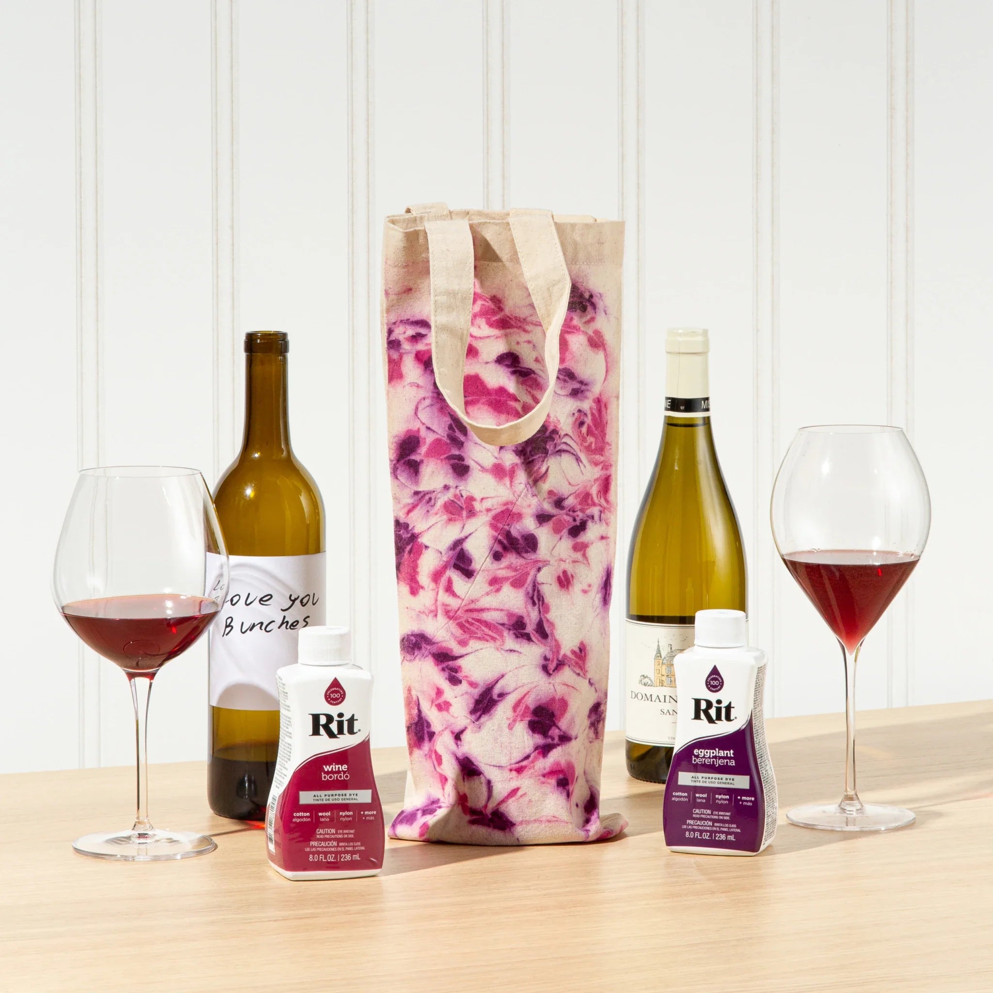 Upcycled Marbled Wine Bottle Bag