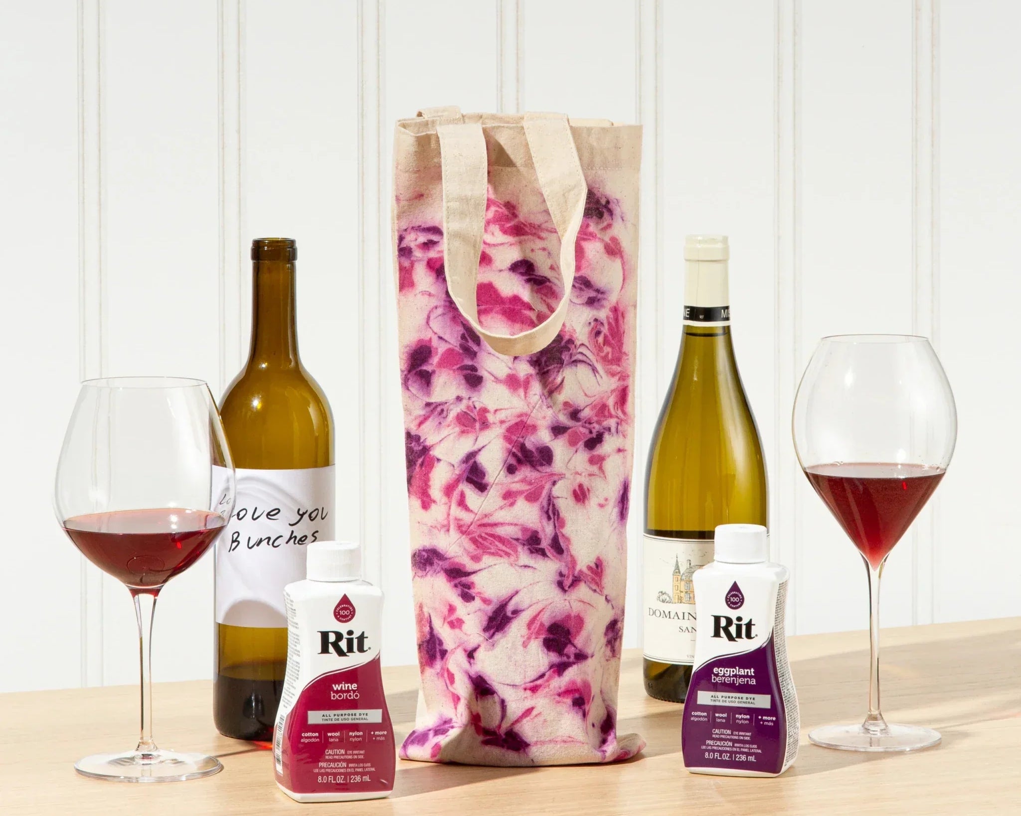 Upcycled Marbled Wine Bottle Bag
