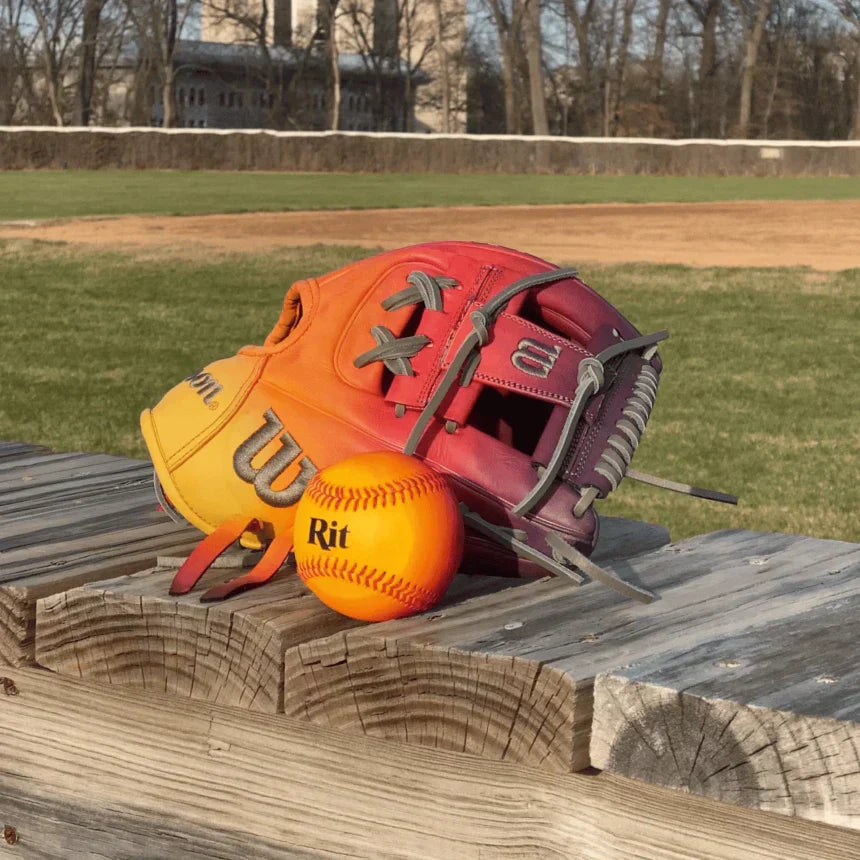 Dip Dyed Baseball and Glove