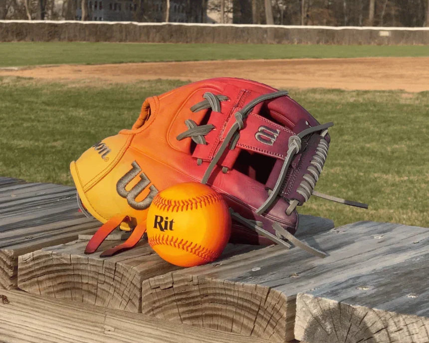 Dip Dyed Baseball and Glove