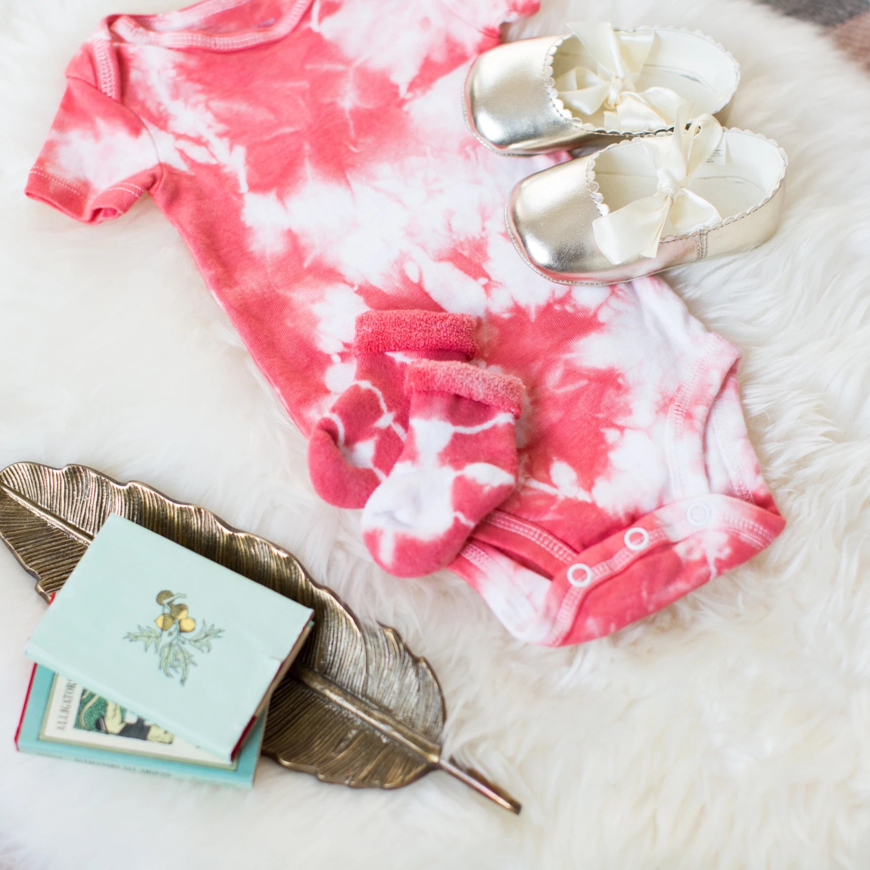 Shibori Dyed Baby Onesie