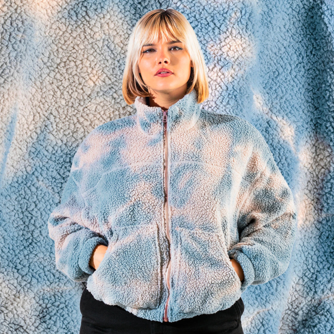 Tie Dye Sherpa Jacket