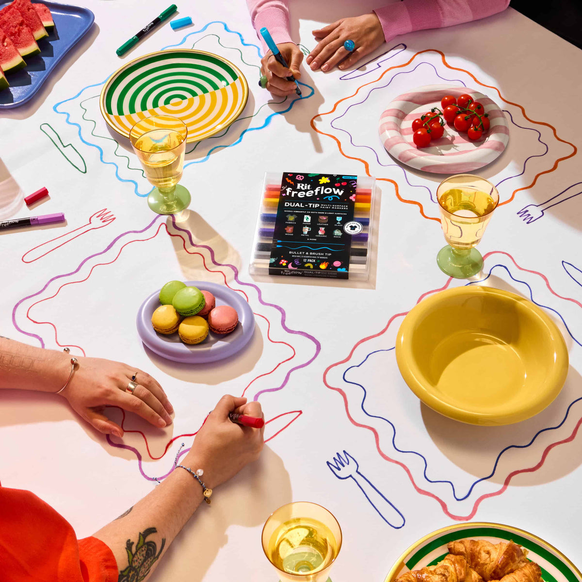 Primary Pack FreeFlow Multi-Surface Dual-Tip Paint Markers
