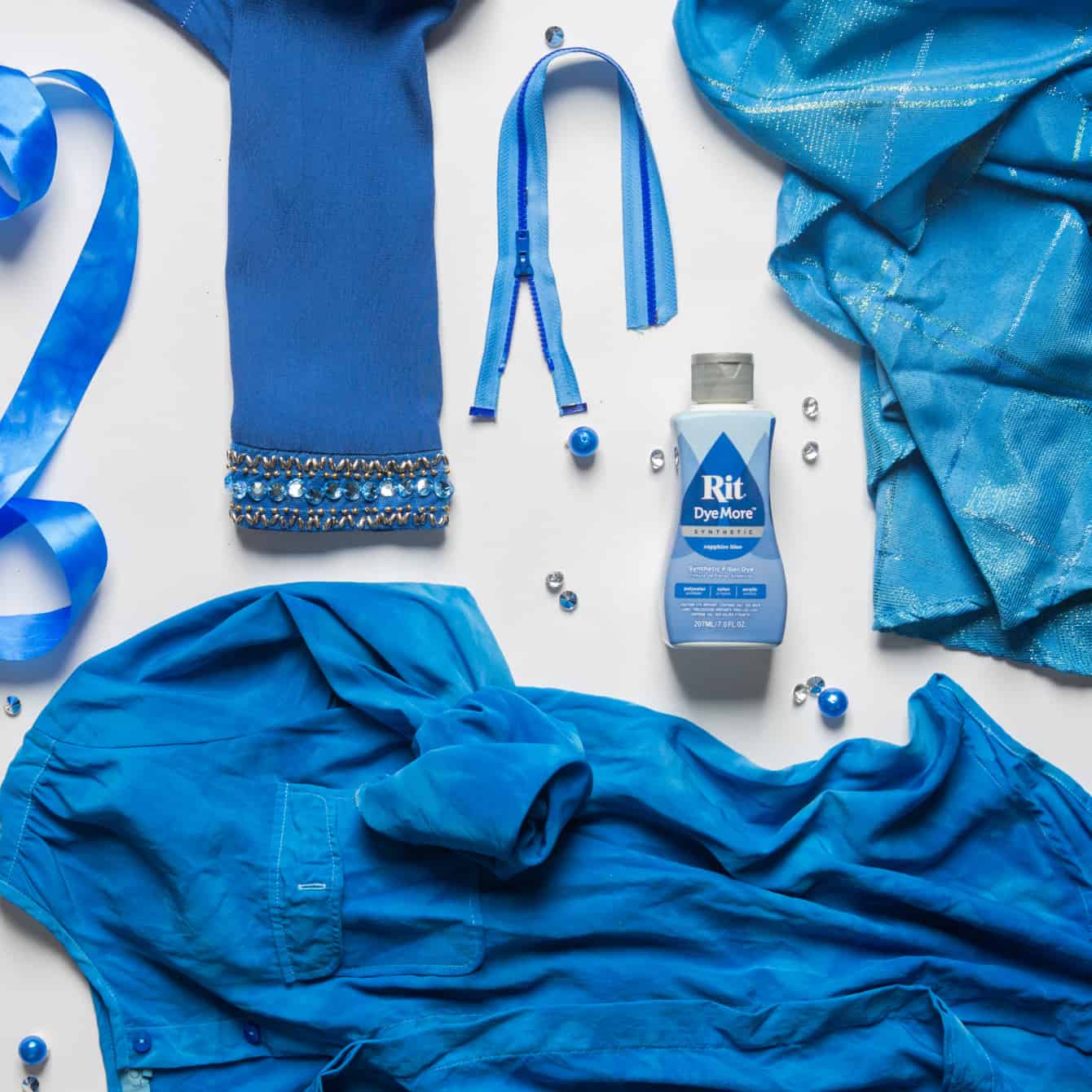 Rit Sapphire Blue DyeMás Tinte para Sintéticos